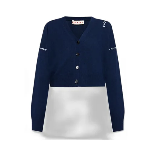 Marni Cropped Button-Up Cardigan