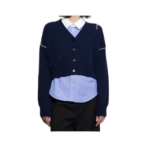 Marni Cropped Button-Up Cardigan