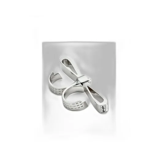 Versace Bow-Detailed Two-Finger Ring