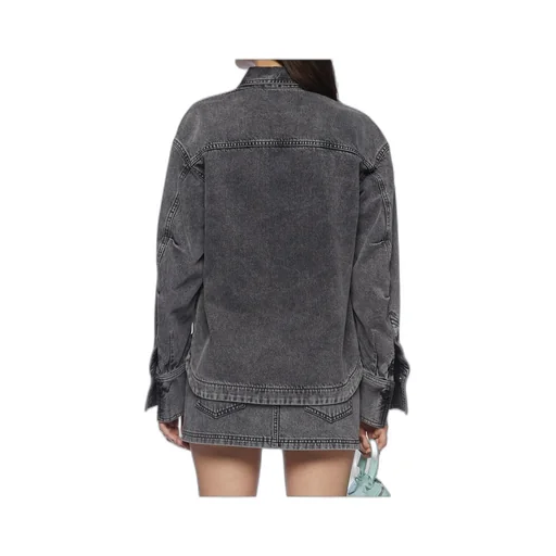 The Attico Eliza Shaped Split Denim Shirt
