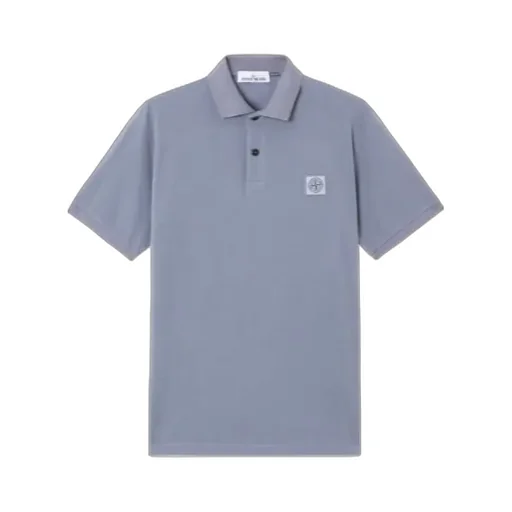Stone Island Logo Patch Short-Sleeved Polo Shirt