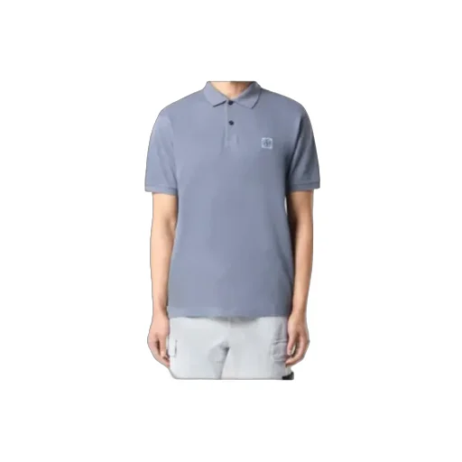Stone Island Logo Patch Short-Sleeved Polo Shirt