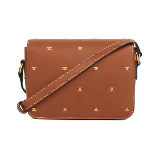 Teen Triomphe Bag In Natural Calfskin With Triomphe Studs