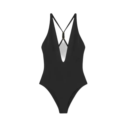 Versace Safety Pin Detailed One Piece Swimsuit