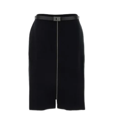 Ferragamo Zip-Up Belted Skirt
