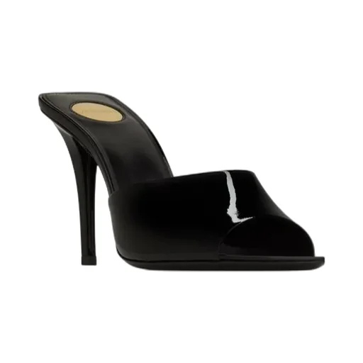 Saint Laurent Romy Almond Peep Toe Mules