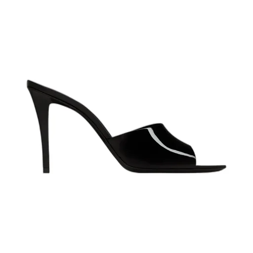 Saint Laurent Romy Almond Peep Toe Mules