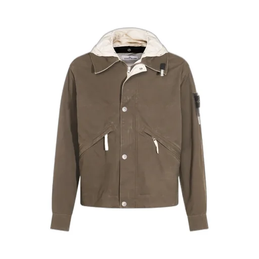 Stone Island Panelled Hooded Jacket