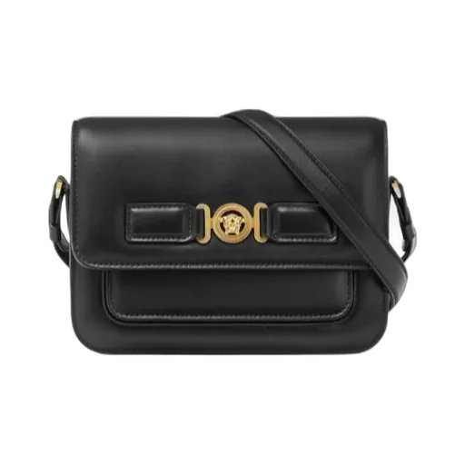 Versace Medusa Foldover Top Messenger Bag