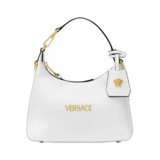 Versace Logo Plaque Zipped Shoulder Bag