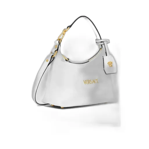 Versace Logo Plaque Zipped Shoulder Bag
