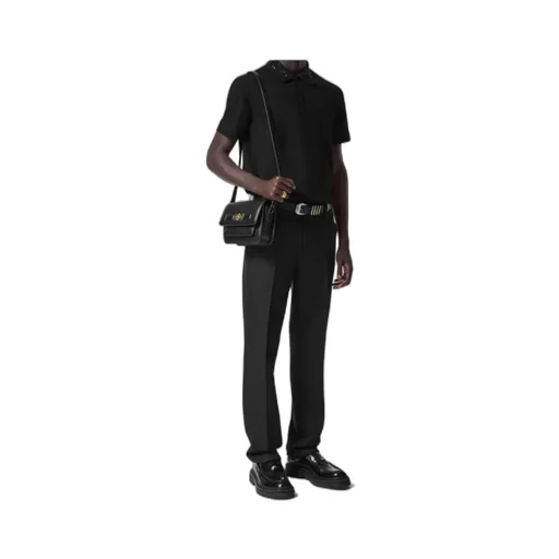Versace Medusa Foldover Top Messenger Bag
