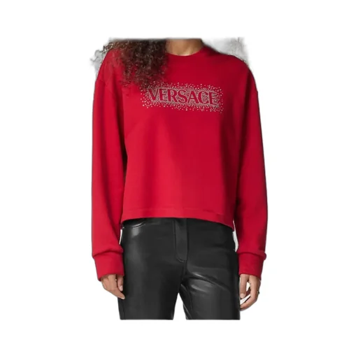 Versace Logo-Embellished Crewneck Sweatshirt
