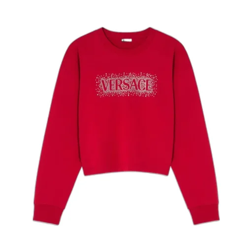 Versace Logo-Embellished Crewneck Sweatshirt