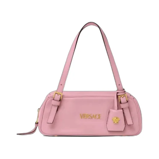 Versace Logo-Lettering Zipped Shoulder Bag