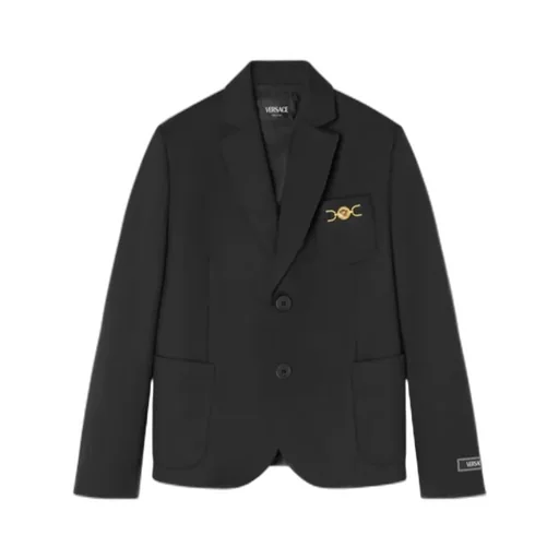 Versace Kids Medusa Plaque Single-Breasted Blazer