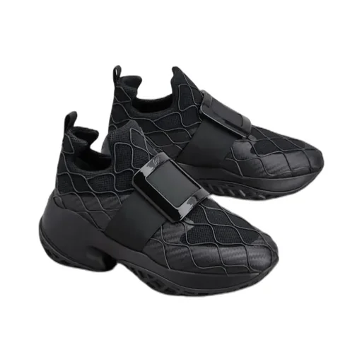 Roger Vivier Viv' Run Technical Lacquered Buckle Sneakers