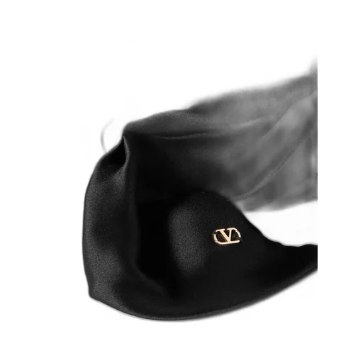 Valentino Logo Plaque Bow Detailed Head Scarf