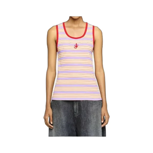 Jw Anderson Contrast Trim Striped Vest