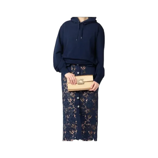 Roger Vivier Efflorescence Embellished Satin Clutch Bag