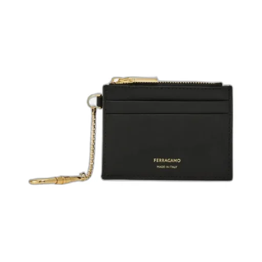 Ferragamo Logo Printed Zipped Cardholder