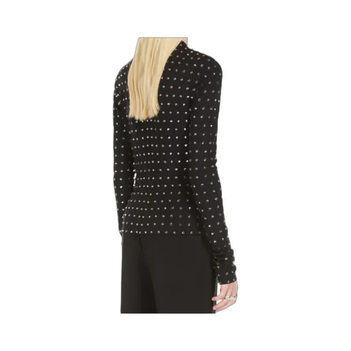 Sportmax All-Over Embellished Crewneck Top