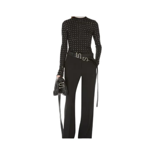 Sportmax All-Over Embellished Crewneck Top