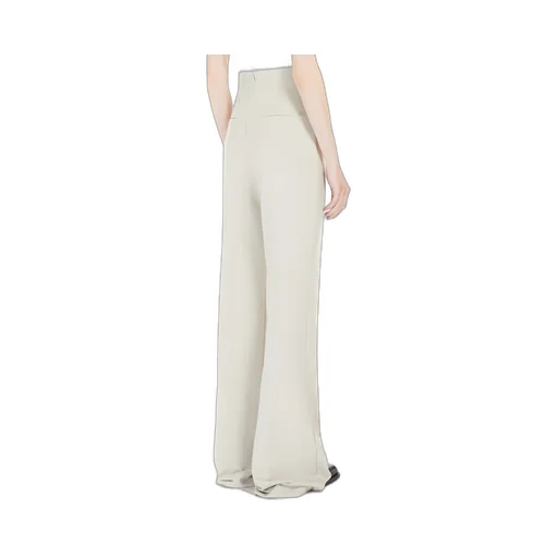High-Waisted Scuba Jersey Trousers