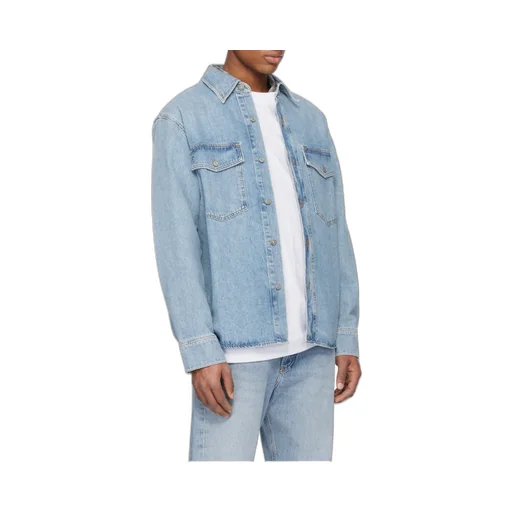 Long-Sleeved Denim Shirt