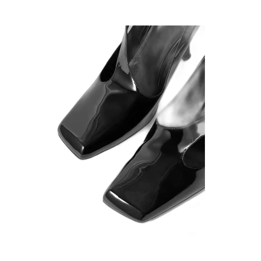 Square-Toe High Heels