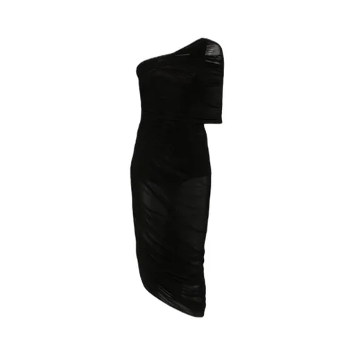 Magda Butrym One Shoulder Draped Midi Dress