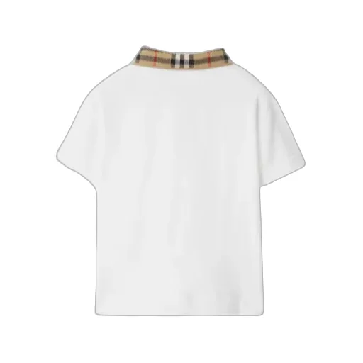 Check Collar Cotton Polo Shirt