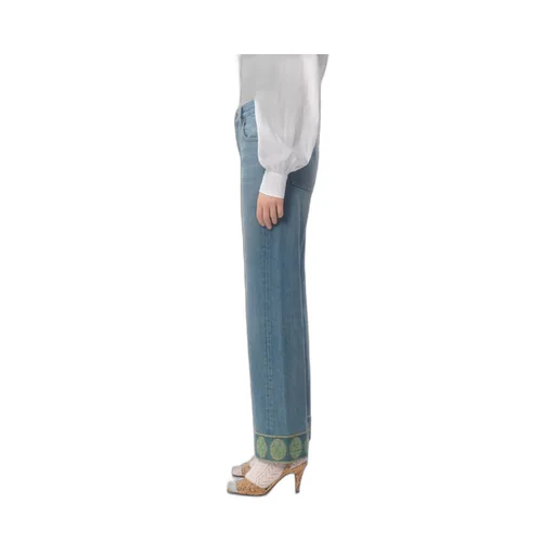 Valentino Logo Patch Straight Leg Jeans