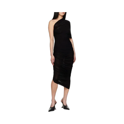 Magda Butrym One Shoulder Draped Midi Dress