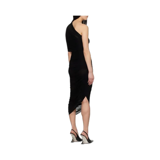 Magda Butrym One Shoulder Draped Midi Dress