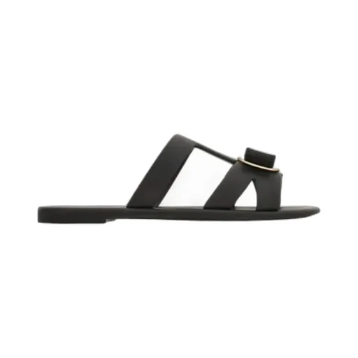 Ferragamo New Vara Plate Strappy Slides