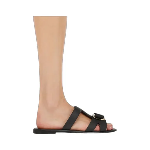 Ferragamo New Vara Plate Strappy Slides