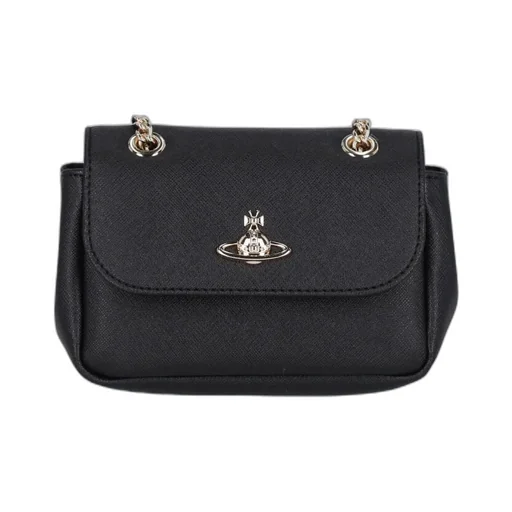 Vivienne Westwood Orb Plaque Foldover Top Shoulder Bag