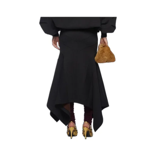 The Attico Asymmetric Midi Skirt