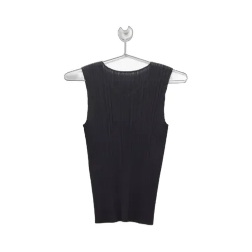 Pleats Please Issey Miyake Crewneck Sleeveless Top