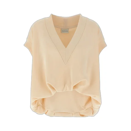 Dries Van Noten Hann V-Neck Short-Sleeved Sweatshirt
