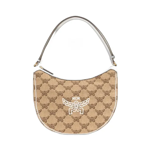 Mcm Logo Printed Shoulder Bag