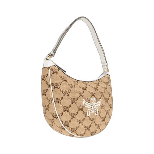 Mcm Logo Printed Shoulder Bag