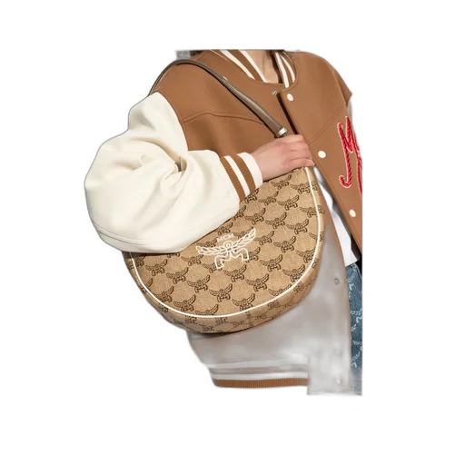 Mcm Logo Printed Shoulder Bag