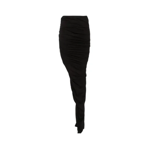 Rick Owens Drkshdw Soft Edfu Ruched Maxi Skirt
