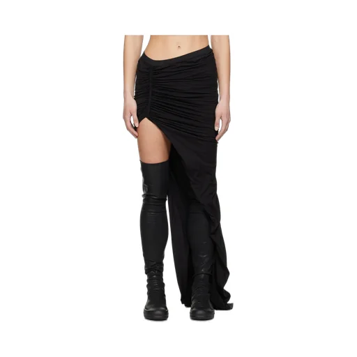 Rick Owens Drkshdw Soft Edfu Ruched Maxi Skirt