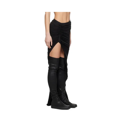Rick Owens Drkshdw Soft Edfu Ruched Maxi Skirt