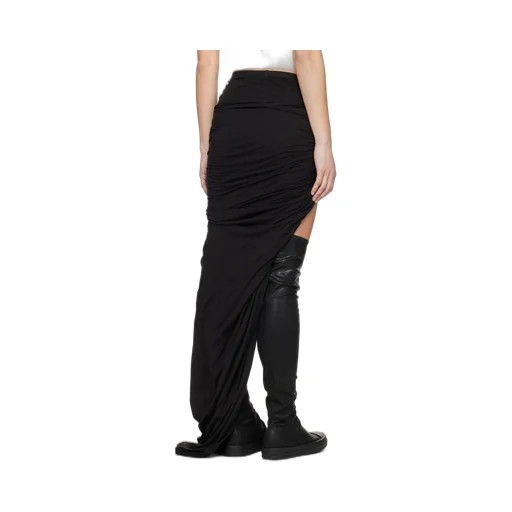 Rick Owens Drkshdw Soft Edfu Ruched Maxi Skirt