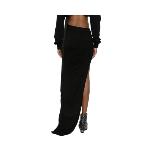 Rick Owens Drkshdw Soft Edfu Ruched Maxi Skirt