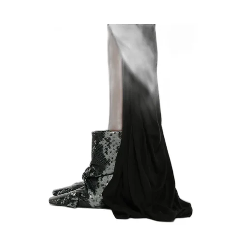 Rick Owens Drkshdw Soft Edfu Ruched Maxi Skirt